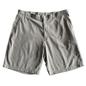 PGA Tour Tech Zone Golf Shorts Mens Size 40 Beige Flat‎ Front Stretch Athletic